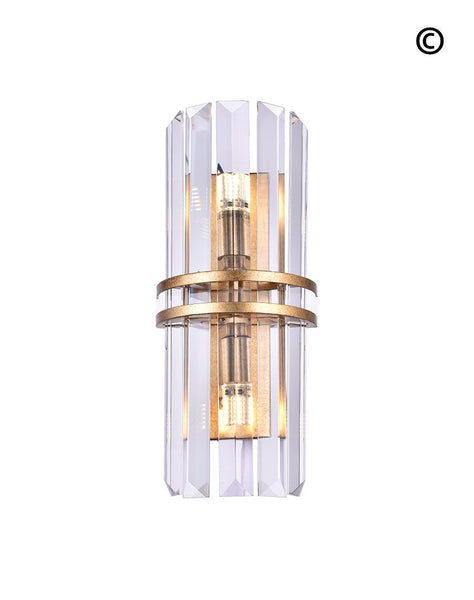 Ashton Collection - Wall Sconce - Antique Gold Finish - Designer Chandelier 