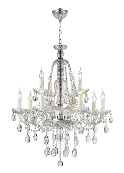 Bohemian Brilliance 12 Arm Crystal Chandelier- CHROME