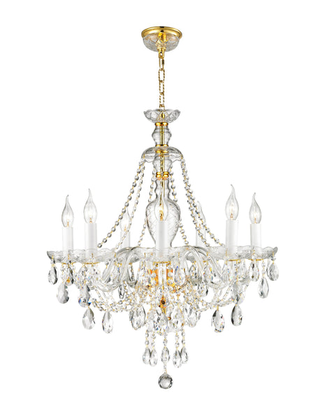 Bohemian Brilliance 7 Arm Crystal Chandelier- GOLD