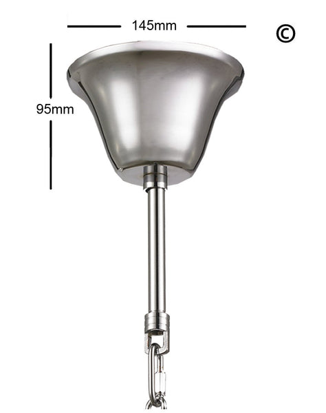 NewYork Oasis Spiral Chandelier - Chrome - Width: 80cm