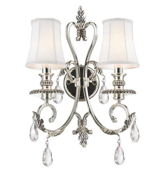ARIA - Hampton Double Arm Wall Sconce - Silver Plated - Designer Chandelier 