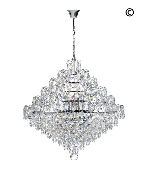 Diamond Edge - Chandelier Pendant Light - 50cm - Designer Chandelier 