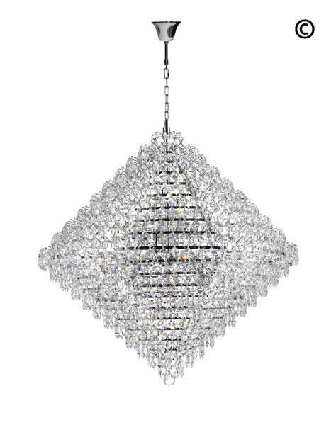 Diamond Edge - Chandelier Pendant Light - 90cm - Designer Chandelier 