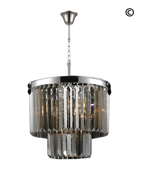 NewYork Oasis Chandelier- 2 Layer - Smoke Finish - W:40cm