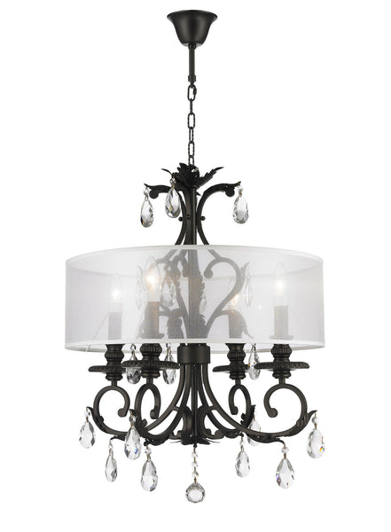 ARIA - Hampton 4 Arm Chandelier - Dark Bronze - Orb Outer Shade