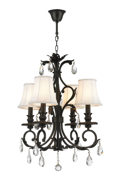 ARIA - Hampton 4 Arm Chandelier - Dark Bronze - Designer Chandelier 