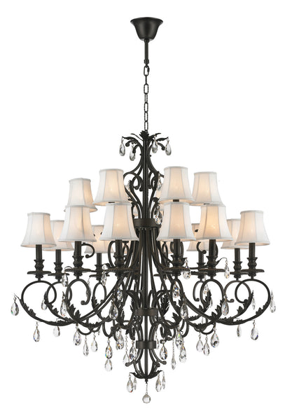 ARIA - Hampton 18 Arm Chandelier - Dark Bronze