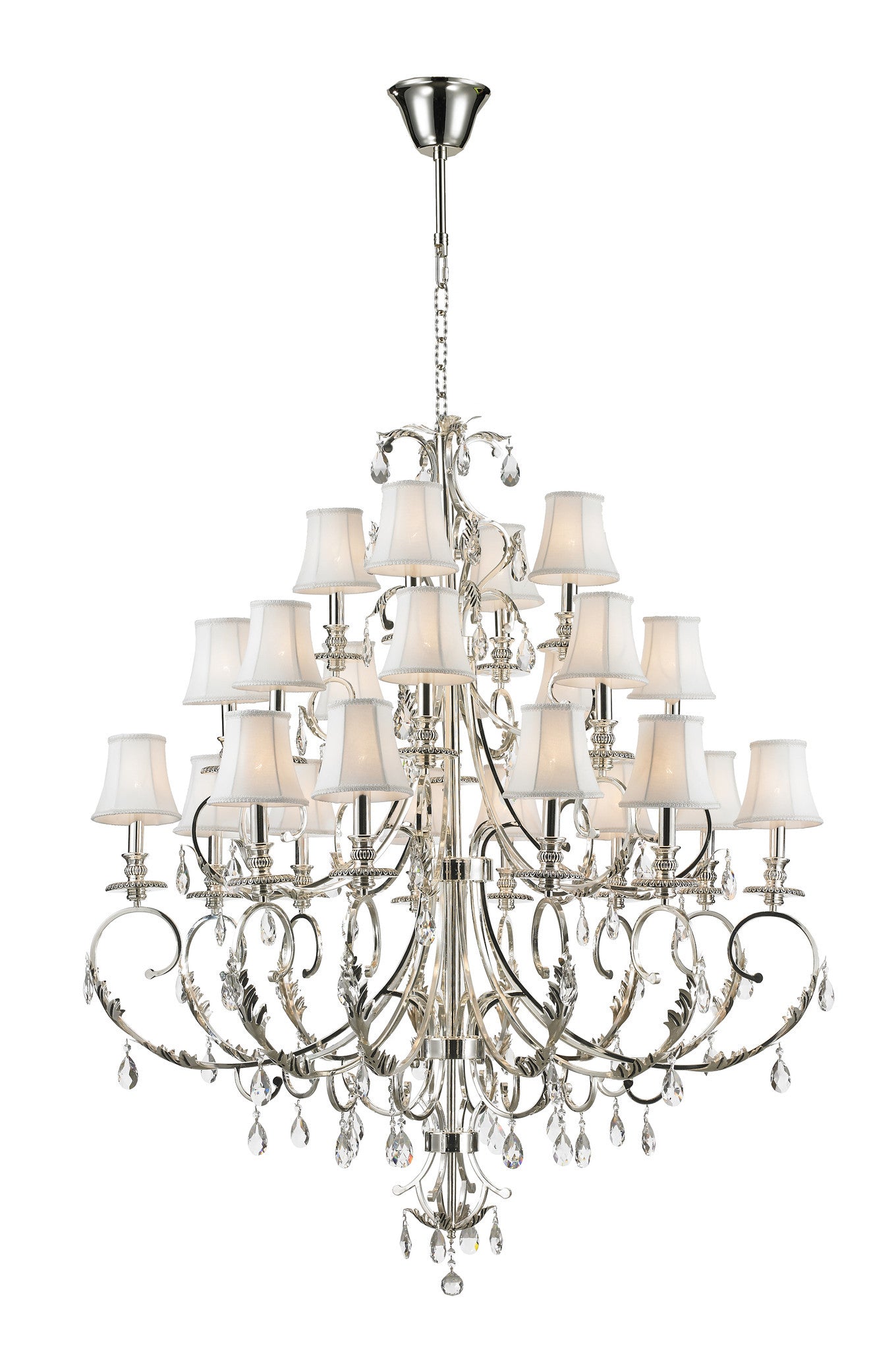 ARIA Hampton 24 Arm Chandelier Silver Plated