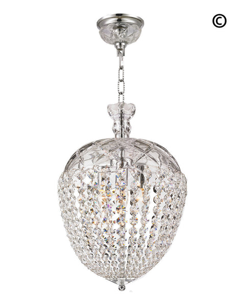 Bohemian Basket Chandelier - Width: 30 cm - Chrome Fixtures - Designer Chandelier 