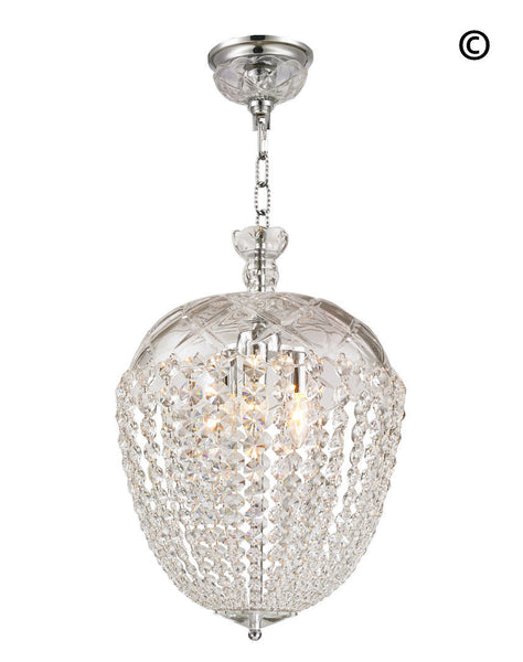 Bohemian Basket Chandelier - Width: 35 cm - Chrome Fixtures - Designer Chandelier 