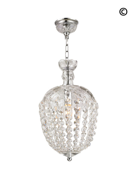 Bohemian Basket Chandelier - Width: 20 cm - Chrome Fixtures - Designer Chandelier 