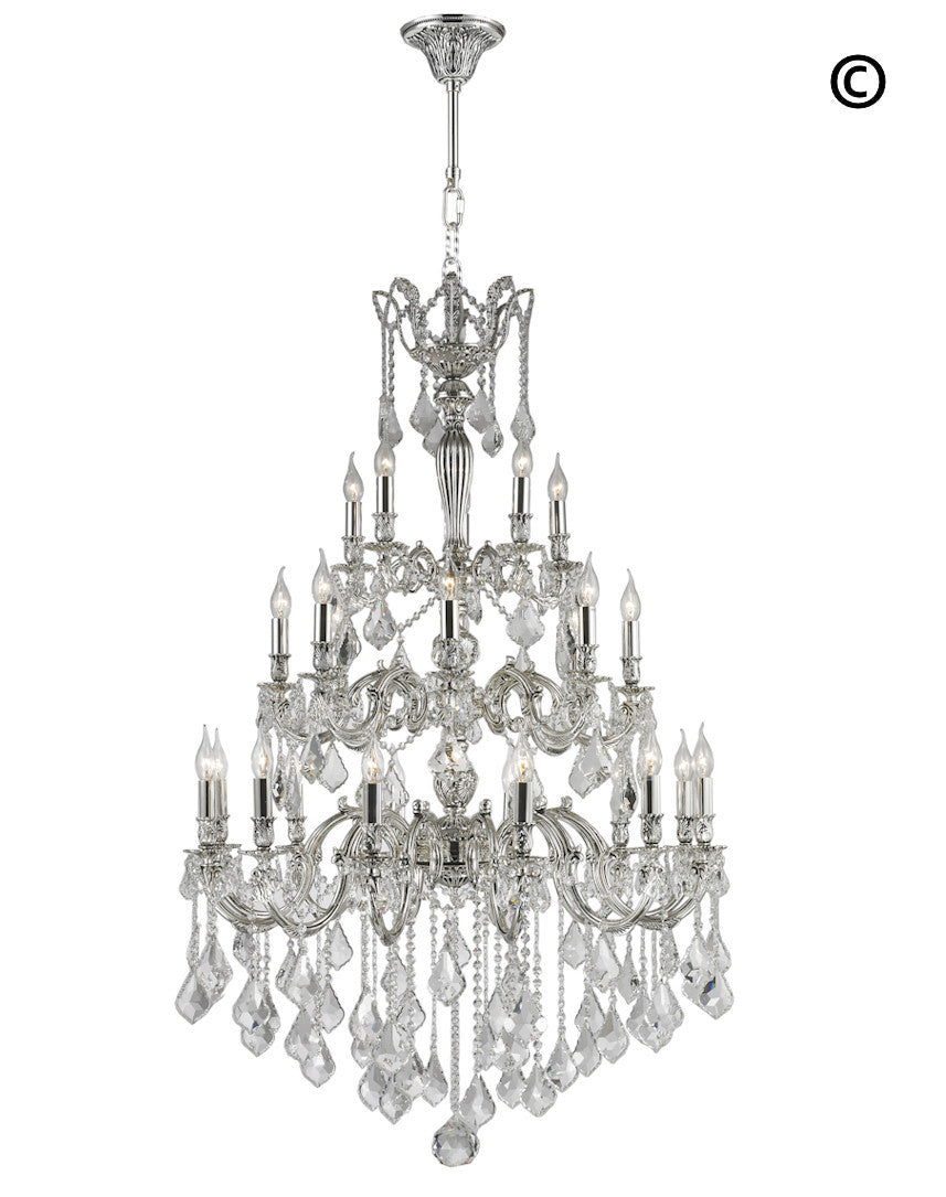 Silver on sale chandelier light