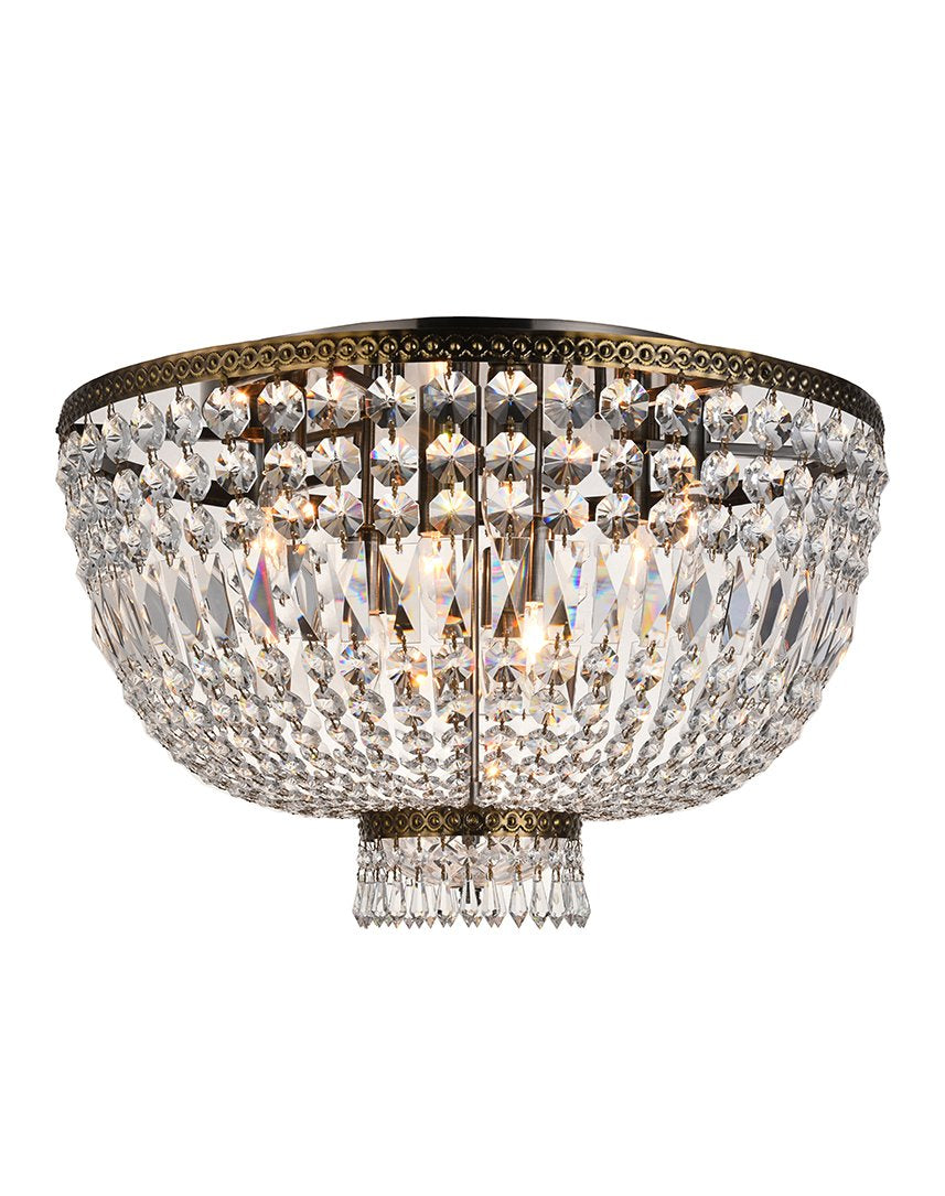 Bronze flush store mount chandelier