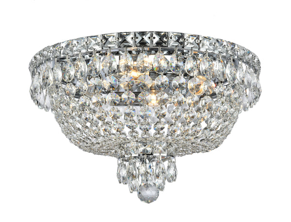 NewYork Empress - Flush Mount Basket Chandelier - Chrome - W:40cm