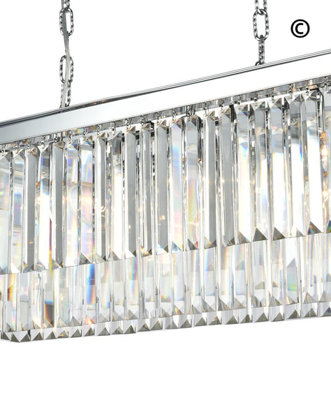 Oasis Bar Light Chandelier- Clear Finish - W:80cm