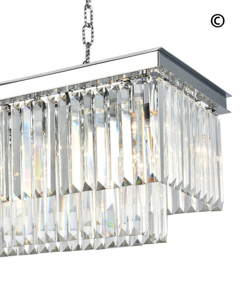 Oasis Bar Light Chandelier- Clear Finish - W:80cm