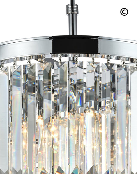 NewYork Oasis Spiral Chandelier - Chrome - Width: 40cm