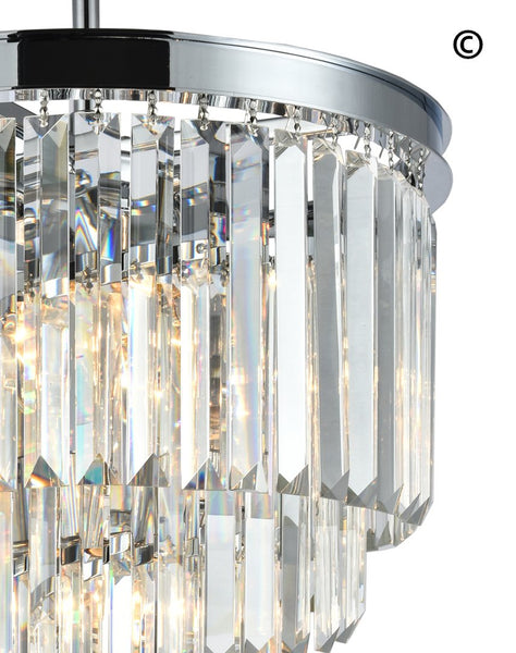 NewYork Oasis Spiral Chandelier - Chrome - Width: 40cm