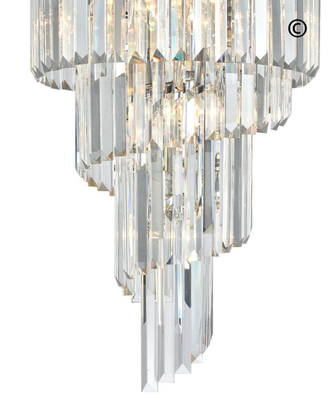 NewYork Oasis Spiral Chandelier - Chrome - Width: 40cm