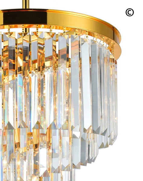 NewYork Oasis Spiral Chandelier - Gold - Width: 40cm