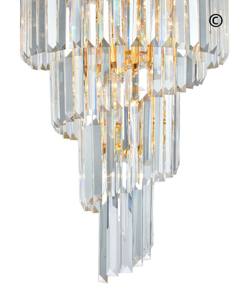 NewYork Oasis Spiral Chandelier - Gold - Width: 40cm