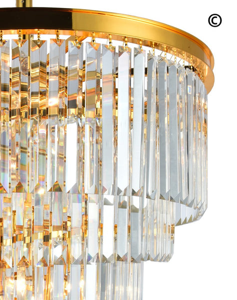 NewYork Oasis Spiral Chandelier - Gold - Width: 60cm