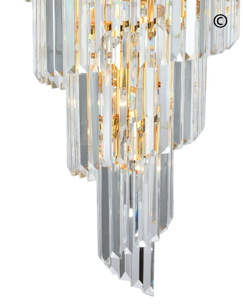 NewYork Oasis Spiral Chandelier - Gold - Width: 60cm