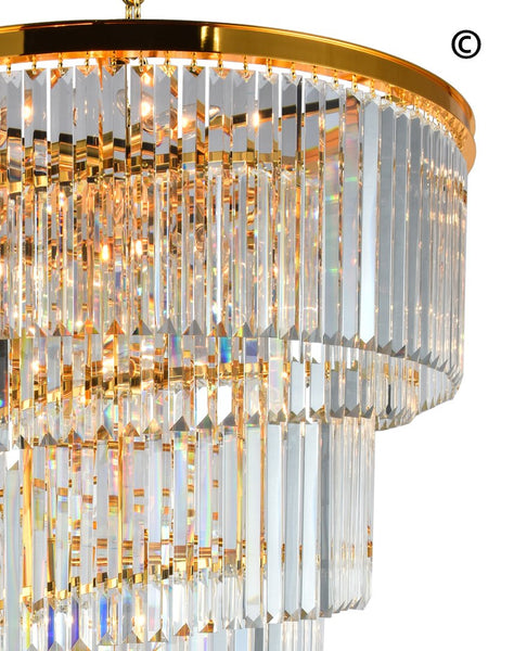 NewYork Oasis Spiral Chandelier - Gold - Width: 80cm