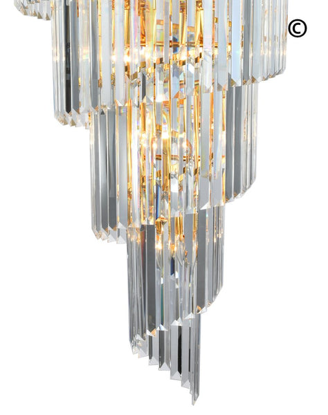 NewYork Oasis Spiral Chandelier - Gold - Width: 80cm