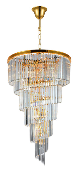 NewYork Oasis Spiral Chandelier - Gold - Width: 80cm