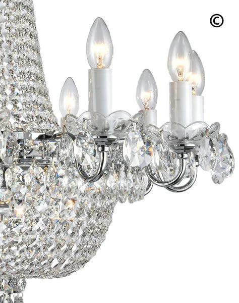 NewYork Empress - Basket Chandelier - Chrome - Width: 75cm