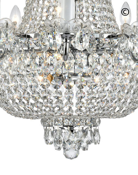 NewYork Empress - Basket Chandelier - Chrome - Width: 75cm
