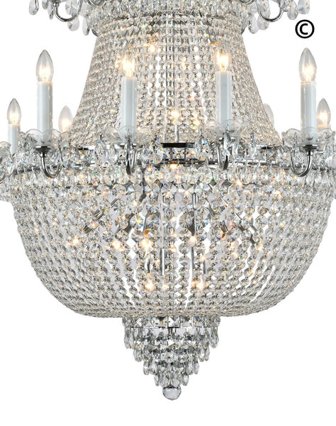NewYork Empress - Basket Chandelier- Chrome - Width: 102cm