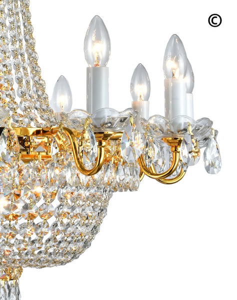 NewYork Empress - Basket Chandelier - Gold - Width: 75cm