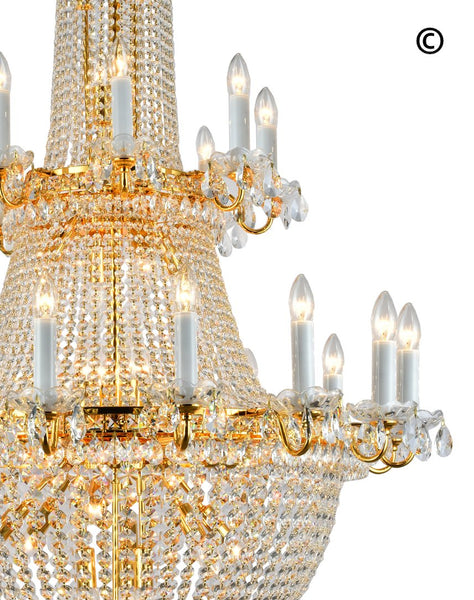 NewYork Empress - Basket Chandelier - Gold - Width: 102cm