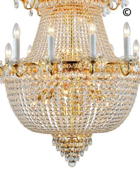 NewYork Empress - Basket Chandelier - Gold - Width: 102cm
