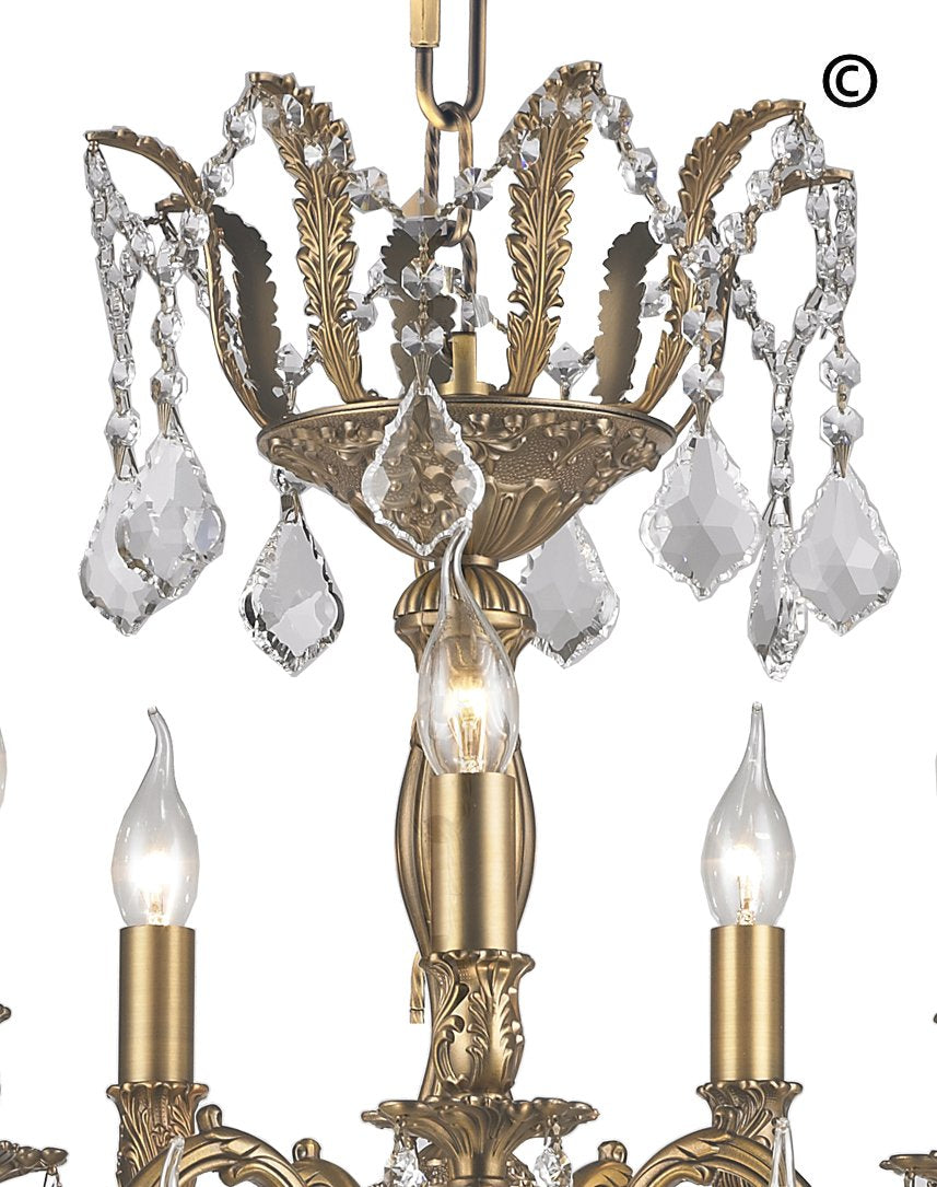 AMERICANA 15 Light Crystal Chandelier Brass Finish NewYork