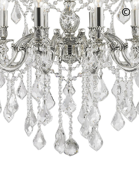 Americana 15 Light Crystal Chandelier - Silver Plated