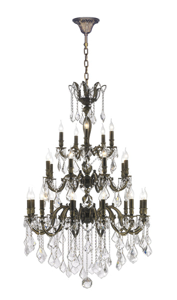 AMERICANA 25 Light Crystal Chandelier - Antique Bronze Style