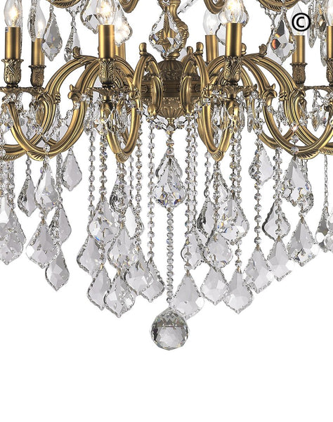 AMERICANA 25 Light Crystal Chandelier - Brass Finish