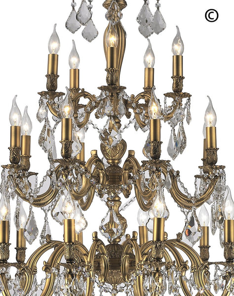 AMERICANA 25 Light Crystal Chandelier - Brass Finish